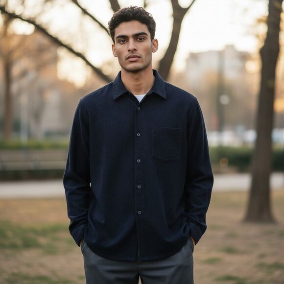 Bazzi Other - Bazzi Black Suede-Like Shirt XL - Mens Long Sleeve - Excellent